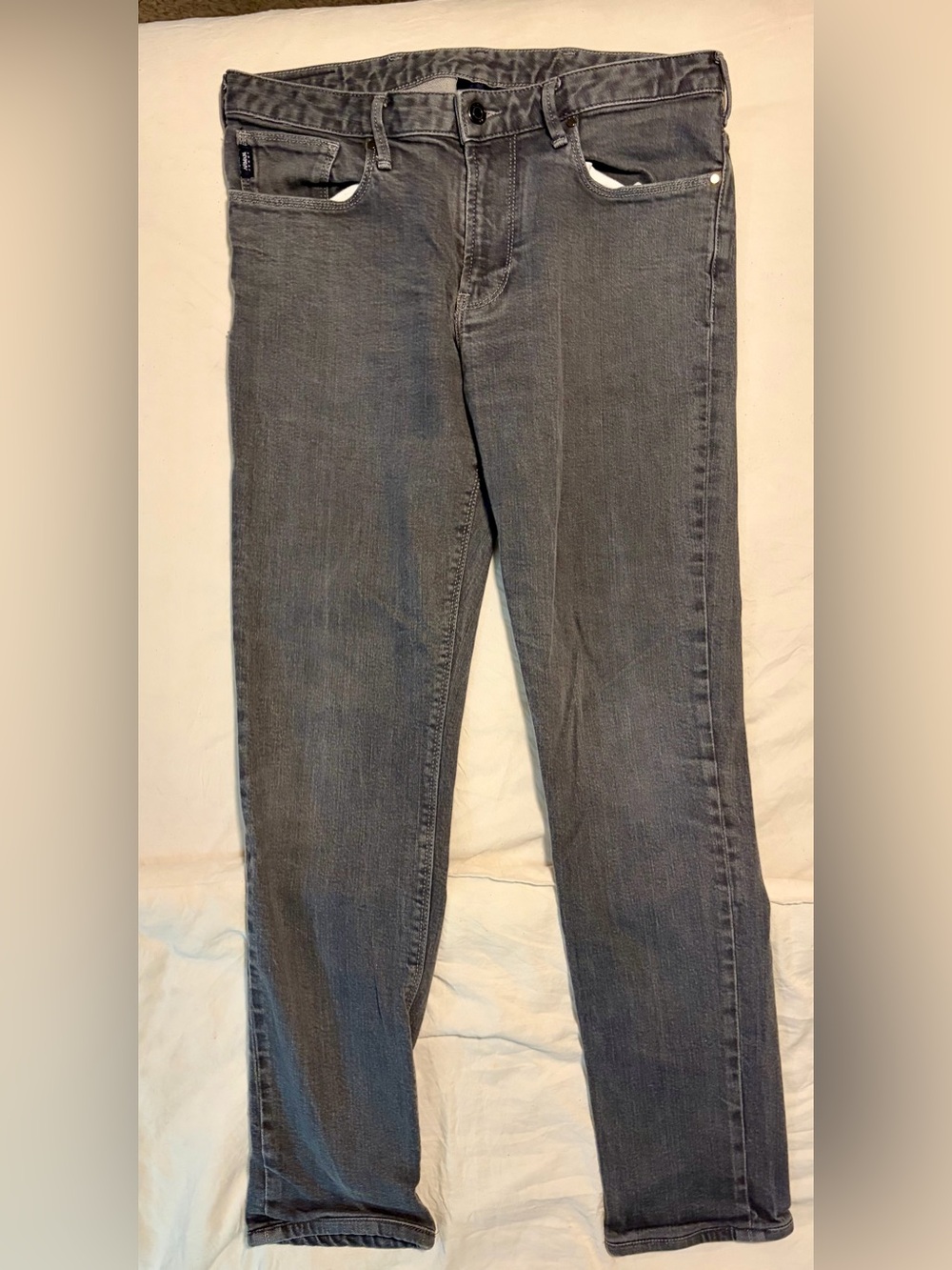 Armani Jeans Grey Washed Slim Fit J06 Denim Size 33 Excellent Condition